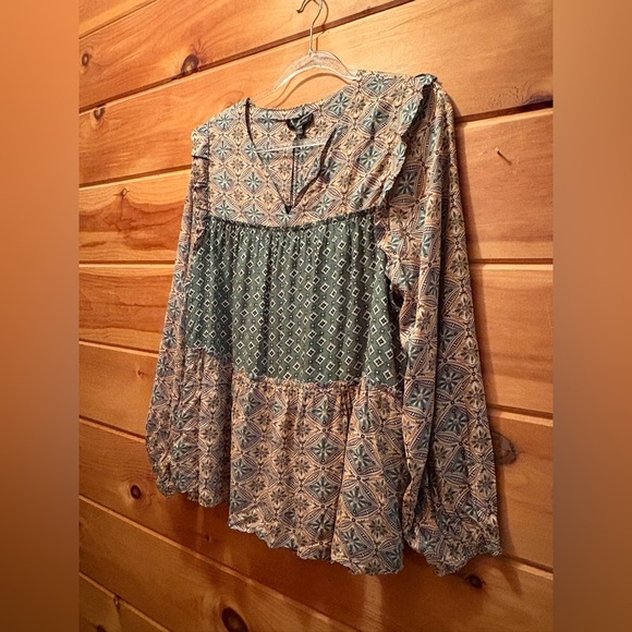 Cotton Bleu boho top size small NWT - Picture 2 of 9